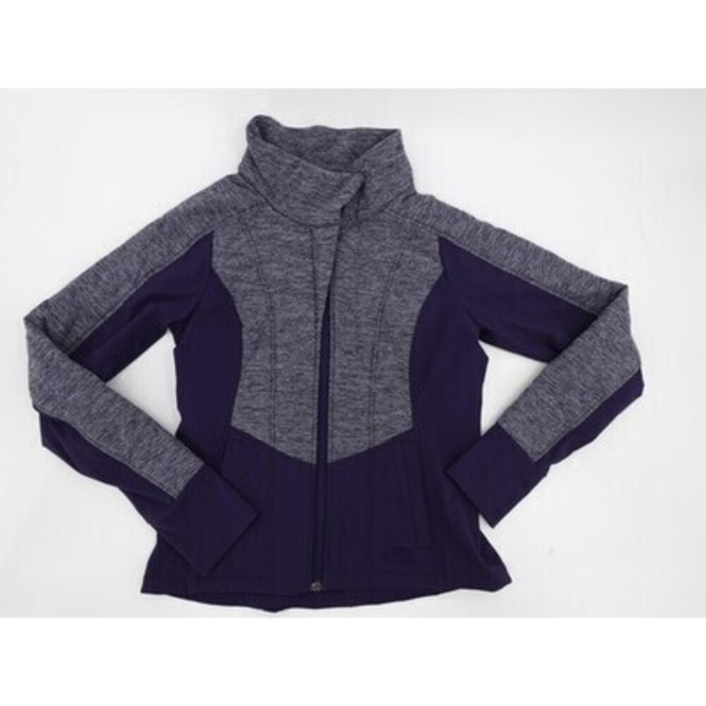 The North Face Jacket Womens Medium Purple Gray Full Zip Stretch Colorblock